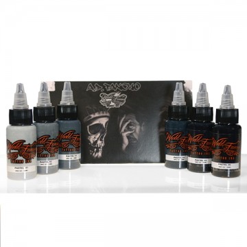 A.D. Pancho Pastel Grey Set WORLD FAMOUS INK-4105